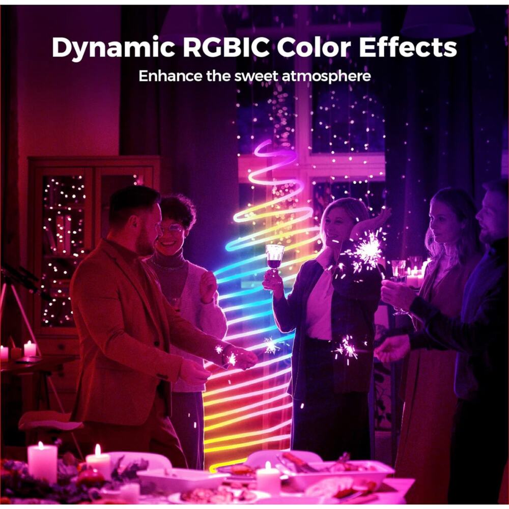 RGB-IC LED Rope Light - Dynamic Neon Rope Light with Remote, - Picture 4 of 7